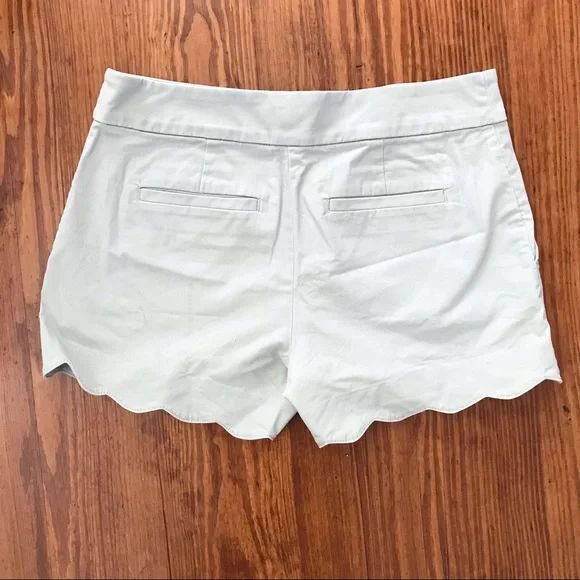 LOFT Riviera baby blue scalloped hem chino shorts - Picture 7 of 7